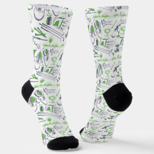 Chaussette Green Golf Icons Motif