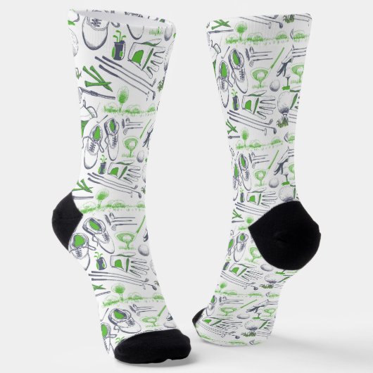 Chaussette Green Golf Icons Motif (Angulaire)