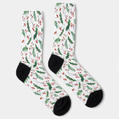 Chaussette Green Holly et Red Berry Motif de Noël (Droite)