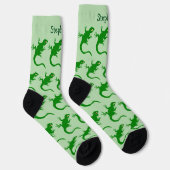 Chaussette Green Lizard Design Personalised (Droite)