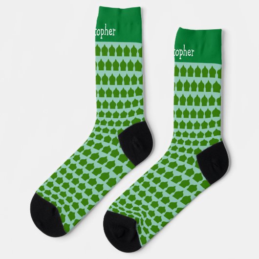 Chaussette Green Moroccan Pattern Design (Gauche)