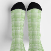 Chaussette Green White Checker Abstract Pattern (Haut)