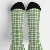 Chaussette Green White Plaid Pattern (Haut)