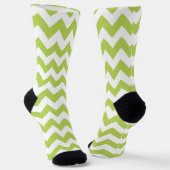 Chaussette Green Zigzag, Green Chevron, Motif géométrique (Angulaire)