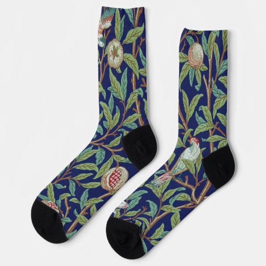Chaussette Grenade et Petit Oiseau, William Morris (Gauche)
