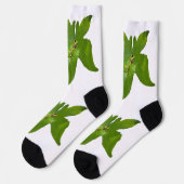 Chaussette Grenouille Arbre Vert Sur La Feuille, Chaussettes (Gauche)