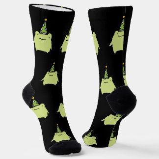 Chaussette Grenouille verte kawaii d'anniversaire - Motif de
