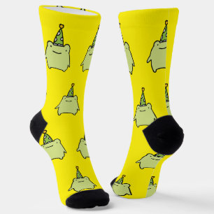 Chaussette Grenouille verte kawaii d'anniversaire - Motif de