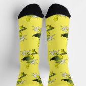 Chaussette Grenouilles Et Fleurs De Lotus, Chaussettes Dequip (Haut)