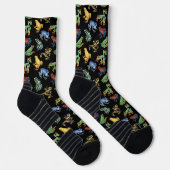 Chaussette Grenouilles sur fond noir (Droite)