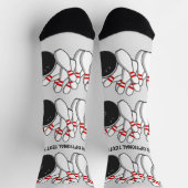 Chaussette Grève de bol de texte personnalisé (Haut)