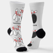 Chaussette Grève de bol de texte personnalisé (Angulaire)