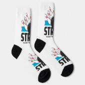 Chaussette Grève de bol de texte personnalisé (Droite)