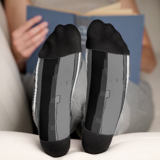 Chaussette Greyscale Abstract B&W Art  (Fond)