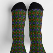 Chaussette Grille Diamant Arlequin : Harmonie Texturée (Haut)