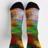 Chaussette Grilles multicolores peintes Abstraites (Haut)