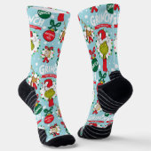 Chaussette Grinch Merry Grinchmas Motif bleu (Angulaire)
