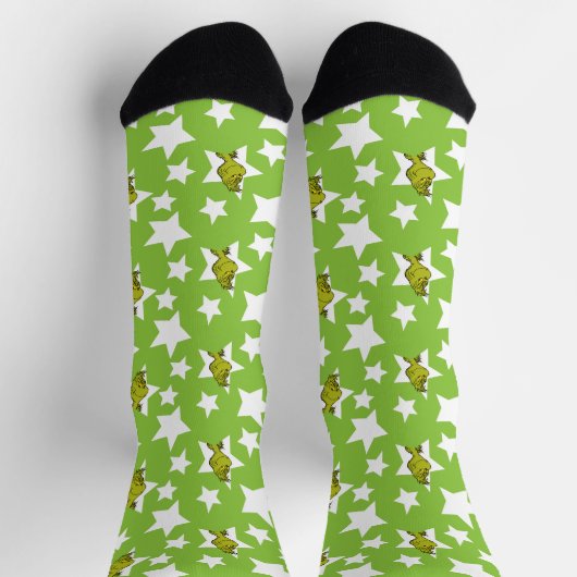 Chaussette Grinch Peeking Star Pattern (Haut)