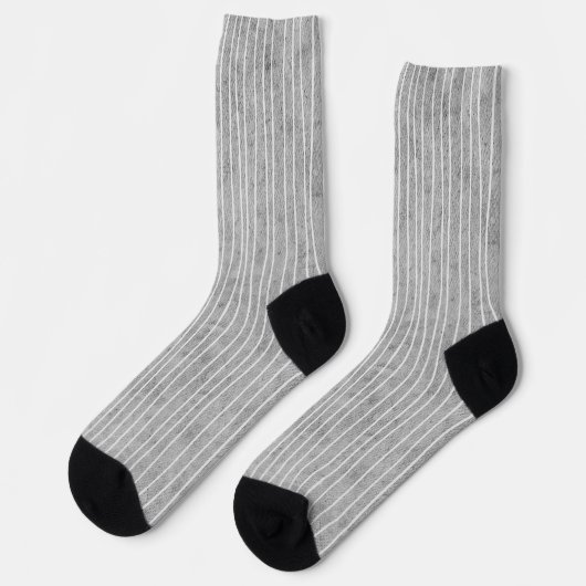 Chaussette Gris avec rayures pâles (Gauche)