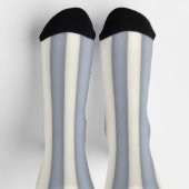 Chaussette Gris d'ardoise et rayures verticales blanches anci (Haut)
