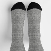 Chaussette Gris fibreux de graines de pieuvre textile à motif (Haut)
