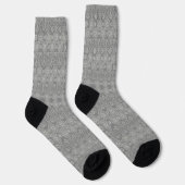 Chaussette Gris fibreux de graines de pieuvre textile à motif (Droite)
