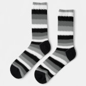 Chaussette Gris noir Gris cendré blanc (Gauche)