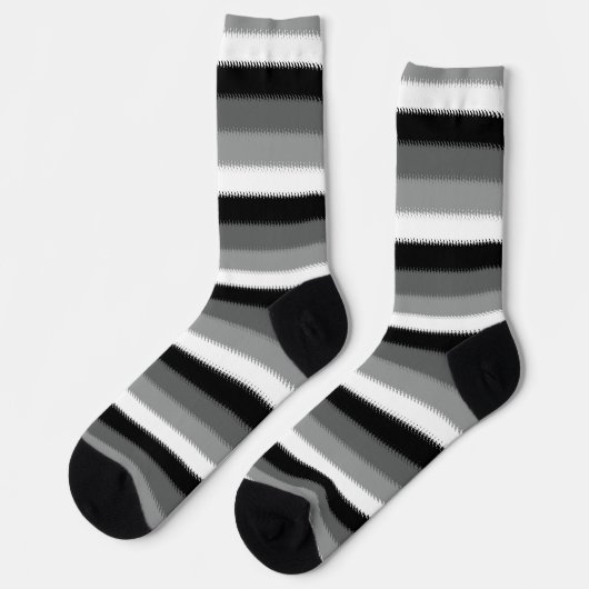 Chaussette Gris noir Gris cendré blanc (Gauche)