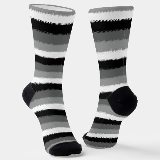 Chaussette Gris noir Gris cendré blanc (Angulaire)