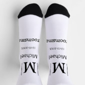 Chaussette groomsman bachelorette party ajouter nom moderne s (Haut)