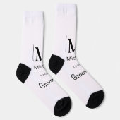 Chaussette groomsman bachelorette party ajouter nom moderne s (Droite)