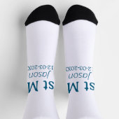 Chaussette groomsman bachelorette party ajouter nom moderne s (Haut)