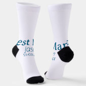 Chaussette groomsman bachelorette party ajouter nom moderne s (Angulaire)