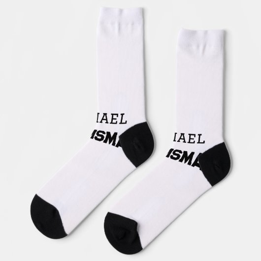 Chaussette Groomsman simple minimal ajouter nom moderne mascu (Gauche)