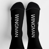 Chaussette Groomsman Wingman Cadeau noir (Haut)