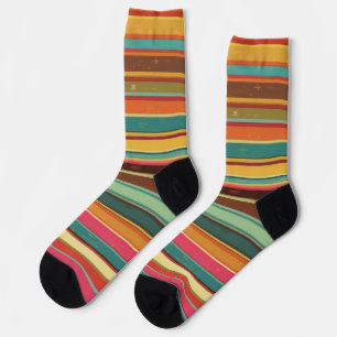 Chaussette Groove Waves les années 70 Psychedelic Line Motif