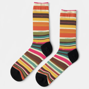 Chaussette Groove Waves les années 70 Psychedelic Line Motif