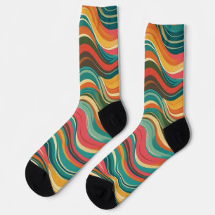 Chaussette Groove Waves les années 70 Psychedelic Line Motif