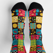 Chaussette Groovy 70s Vibes Retro Pattern (Haut)