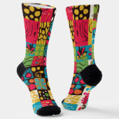 Chaussette Groovy 70s Vibes Retro Pattern (Angulaire)