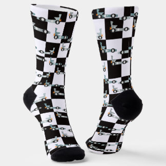 Chaussette Groovy Car Racing Retro Race Pattern