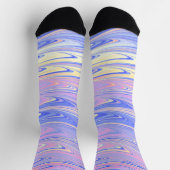 Chaussette Groovy Éclectique Quirky Ondulé Pastel Abstrait (Haut)
