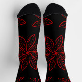 Chaussette Gros Motif Crimson sur noir (Haut)