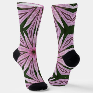 Chaussette Grosse Chaussettes Fleur Rose Mandala Art Funky