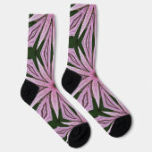 Chaussette Grosse Chaussettes Fleur Rose Mandala Art Funky (Droite)