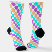 Chaussette Grosse pois multicolore années rétro (Angulaire)