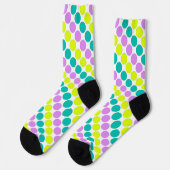 Chaussette Grosse pois multicolore années rétro (Gauche)