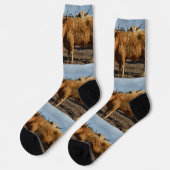 Chaussette Grosses vaches Brown, Chaussettes d'équipage (Gauche)
