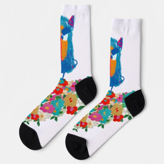 Chaussette Grumpy Giant on Pastel Blooms (Gauche)