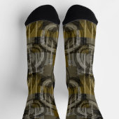 Chaussette Grunge abstrait, marron monochrome (Haut)